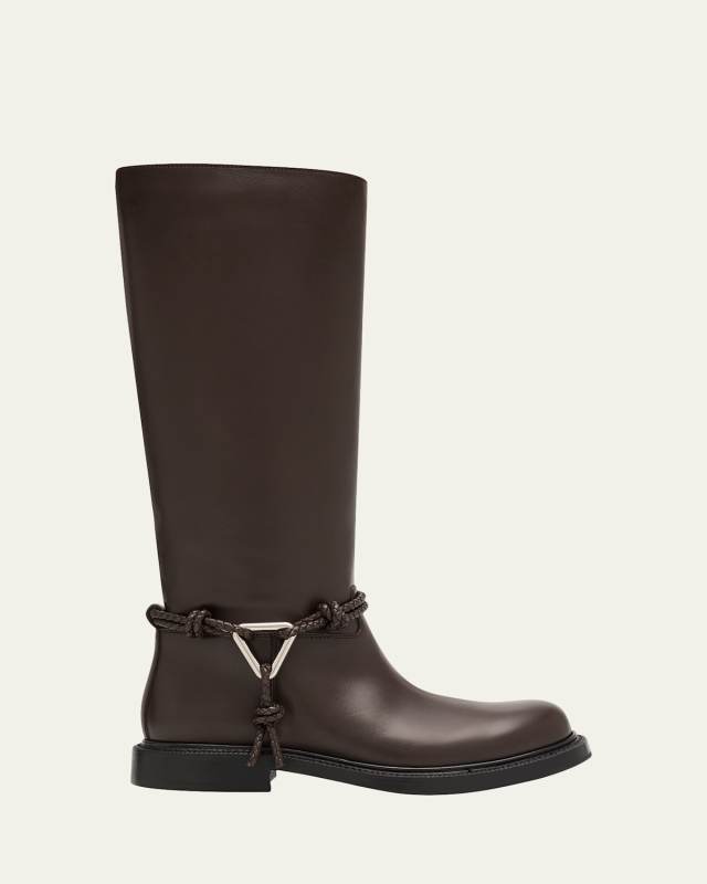 James Leather Knee-High Riding Boots